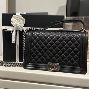 Chanel Large Boy Bag Metal chain